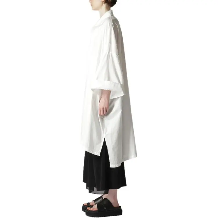 Yohji Yamamoto Long Sleeved Dress Women's White-2