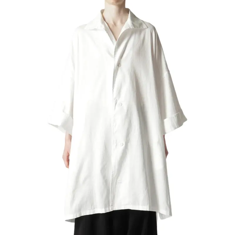Yohji Yamamoto Long Sleeved Dress Women's White-7