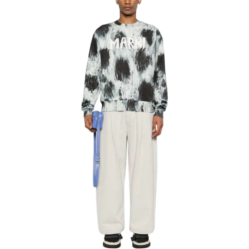 MARNI Placed Scribble Logo Sweatshirt-1