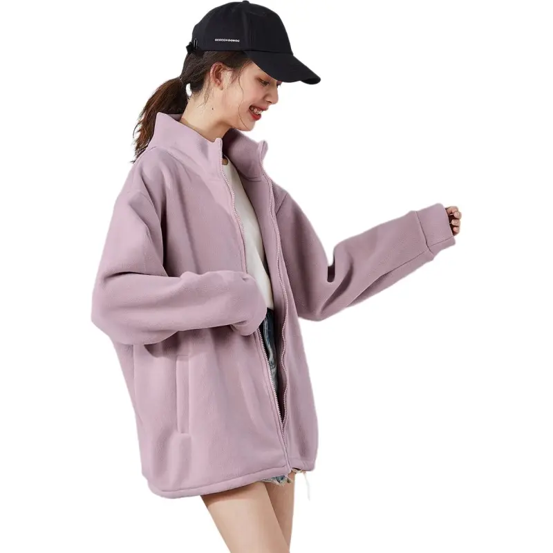 Tonlion Velvet feel Coat Women's Dusty Purple-1