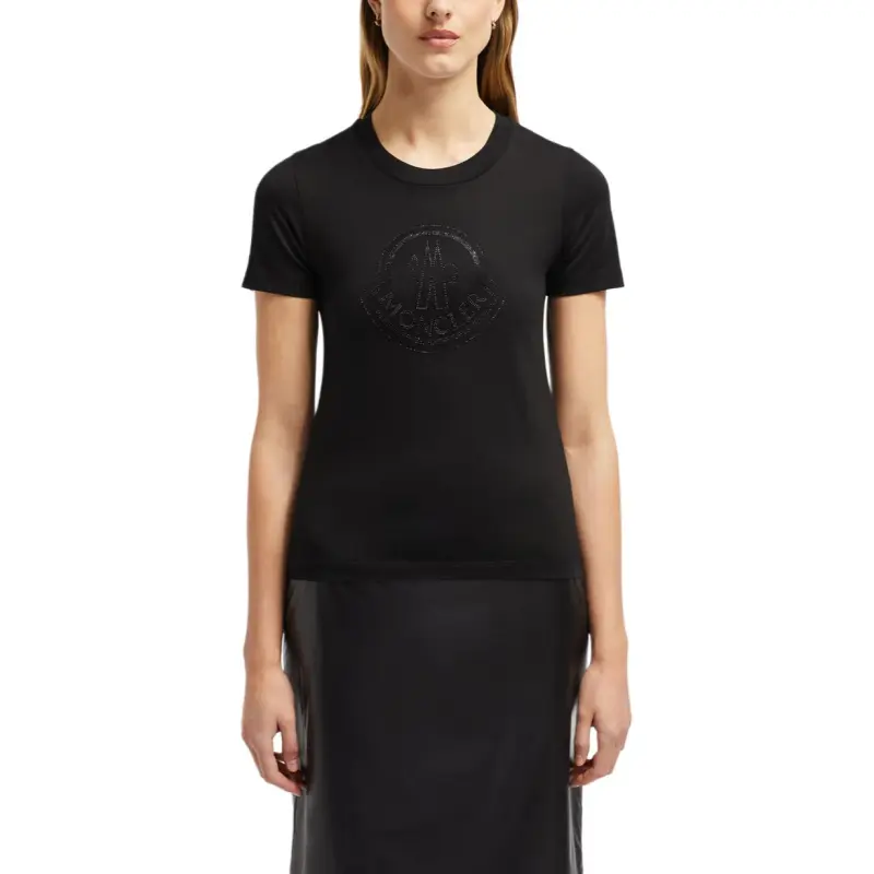 Moncler Logo Embellished Crewneck T Shirt-1