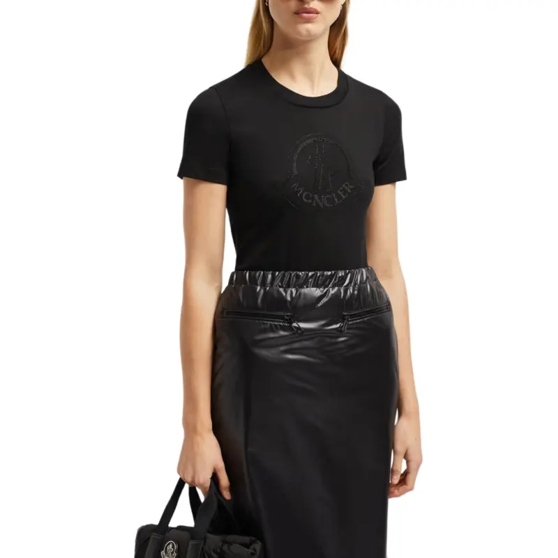 Moncler Logo Embellished Crewneck T Shirt-2