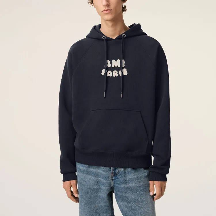 AMIPARIS Paris Ami De Coeur Logo Patch Drawstring Hoodie-4