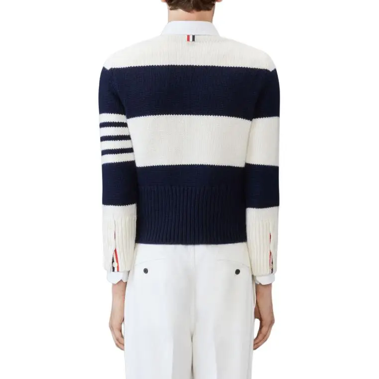 THOM BROWNE Striped Crewneck Jumper-3
