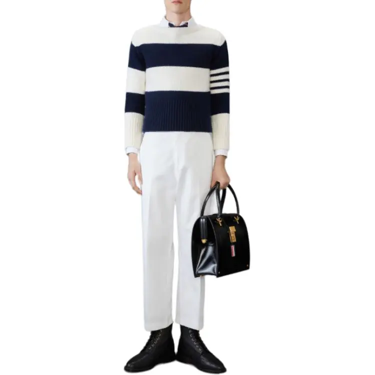 THOM BROWNE Striped Crewneck Jumper-2