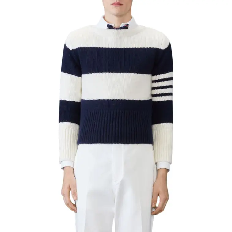 THOM BROWNE Striped Crewneck Jumper-1