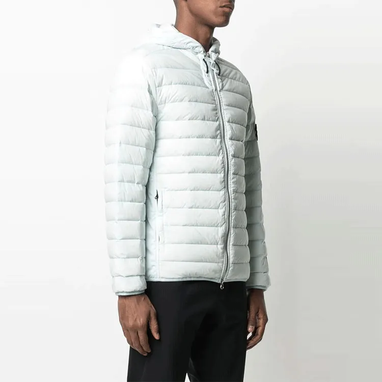 STONE ISLAND FW21 Down Jacket Men's 1Light Blue Green-3