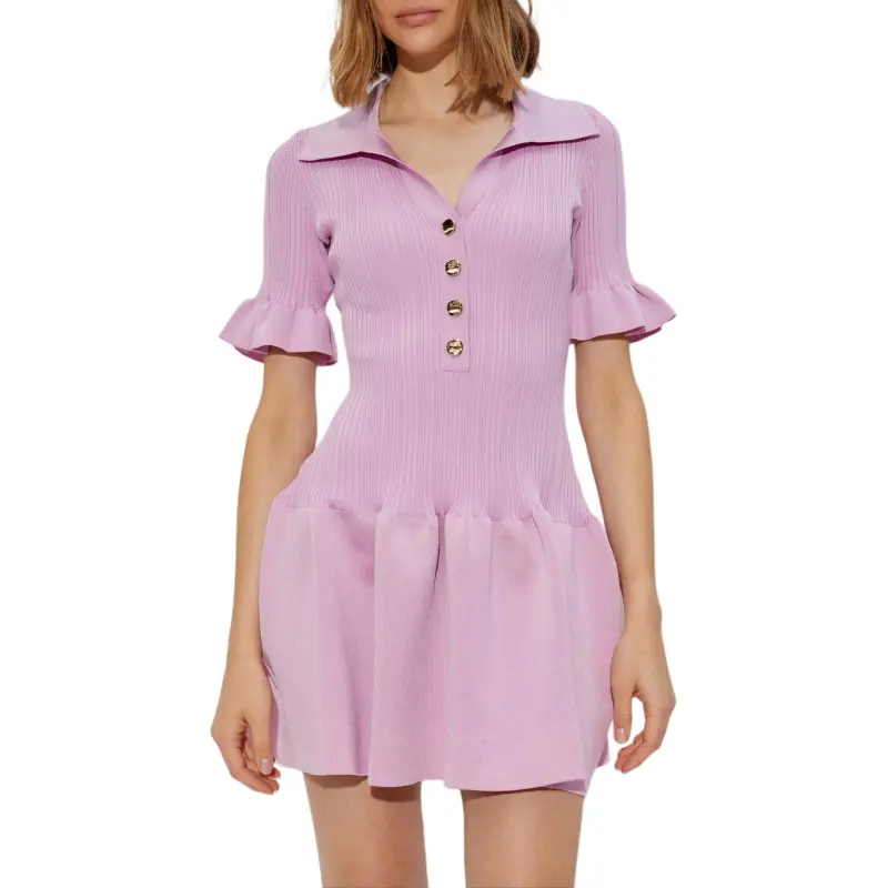 Self portrait Flared Knitted Dress-2