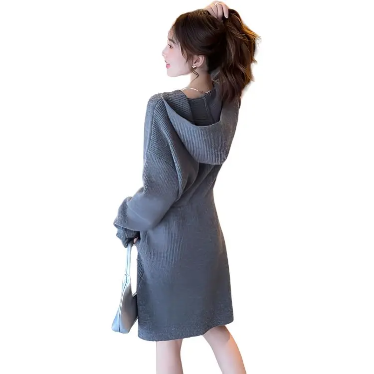 Tonlion Long Sleeved Dress Women's Heather Gray-2