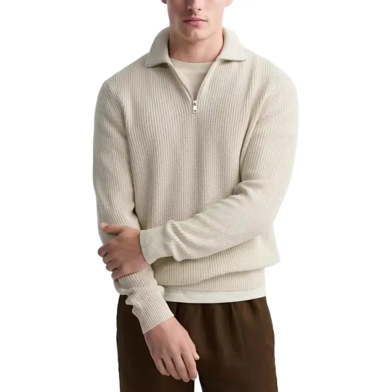 ZARA Sweaters Men White-3