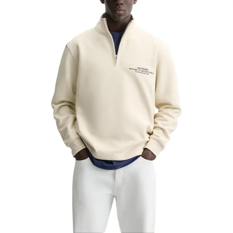ZARA Sweatshirt Men's Light Beige-5