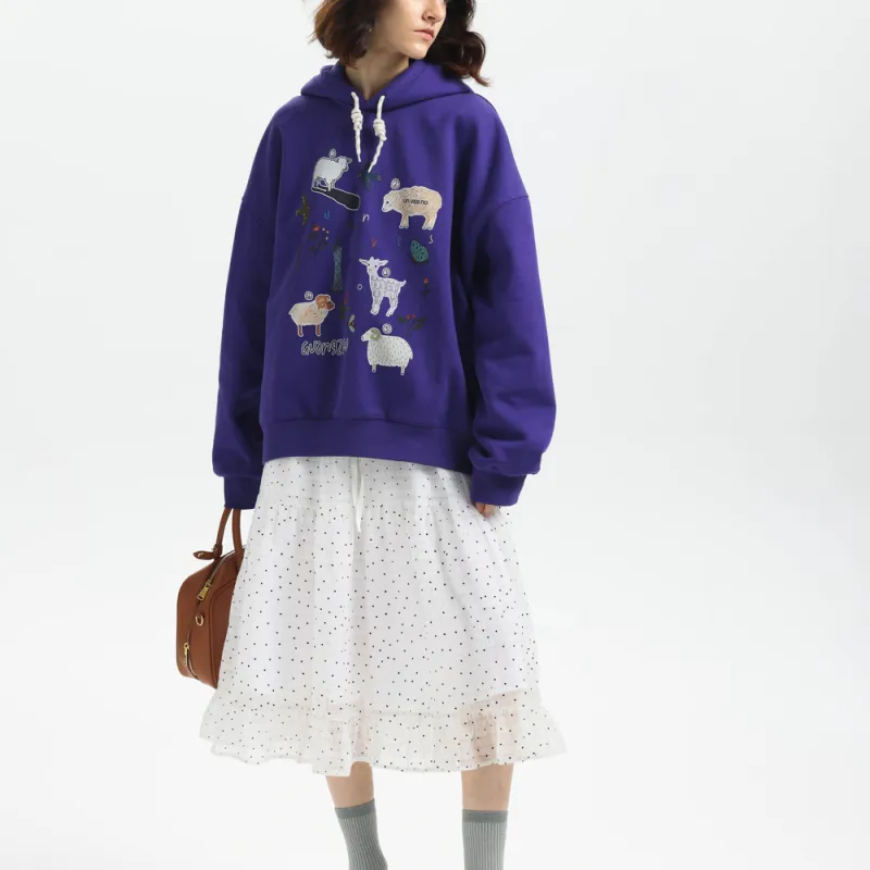 UNVESNO Sweatshirt Unisex Grape Purple-2