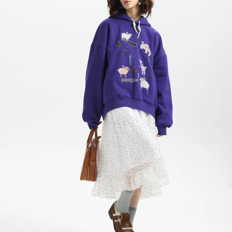 UNVESNO Sweatshirt Unisex Grape Purple-3