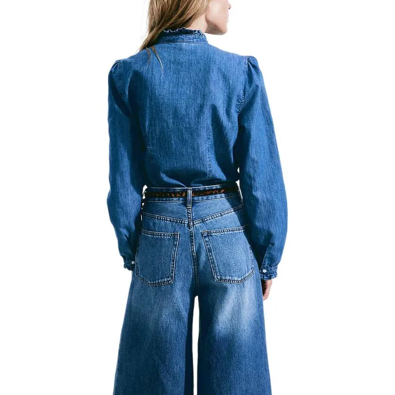 H&M Shirts Women's Denim Blue-1