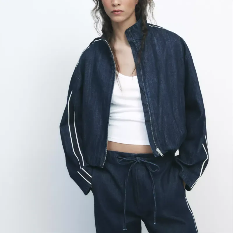 ZARA Trf Denim Jacket Women's Indigo-2