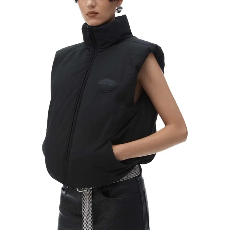 Alexander Wang Dome Silicone Patch Puffer Vest Black-2