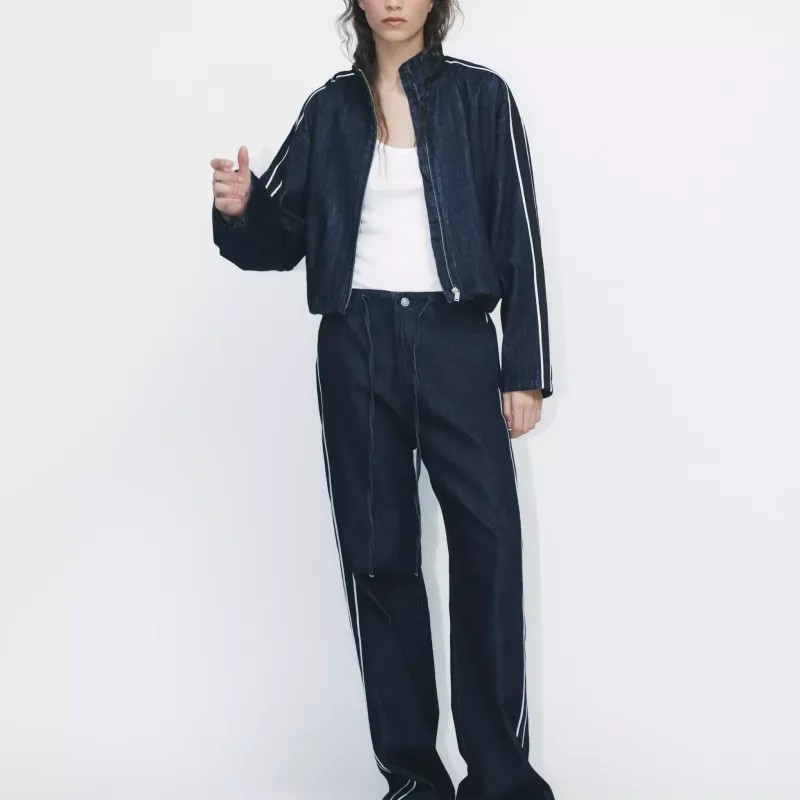 ZARA Trf Denim Jacket Women's Indigo-3