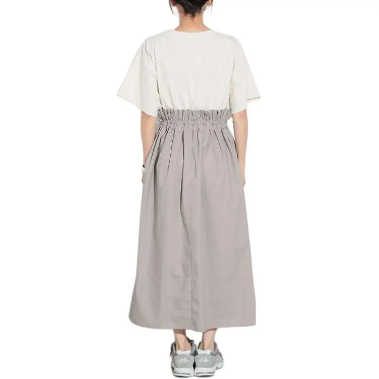 Beams Short Sleeved Dress Women's Gray-3