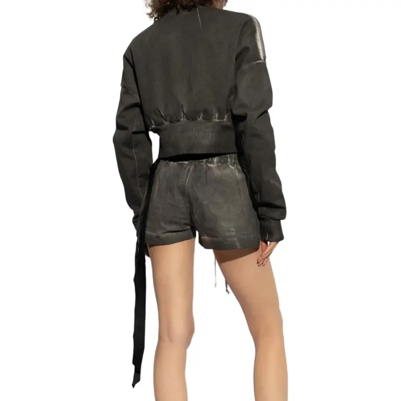Rick Owens DRKSHDW Flight Cropped Jacket 'Dark Dust'-3