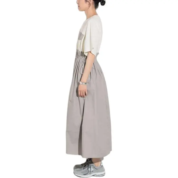 Beams Short Sleeved Dress Women's Gray-1