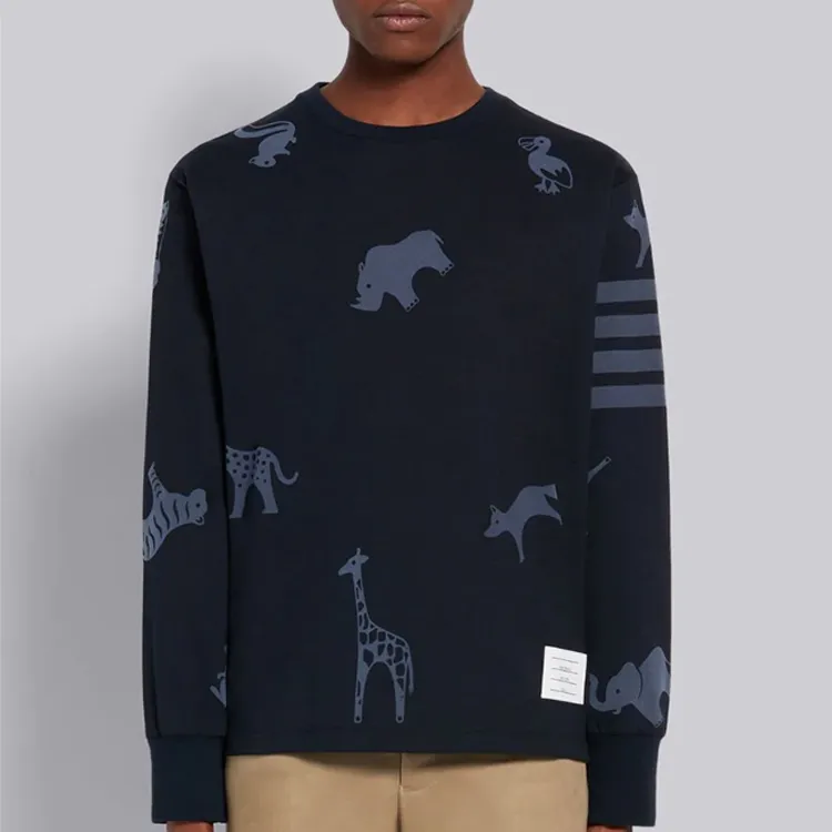 THOM BROWNE T Shirts Men Navy-4