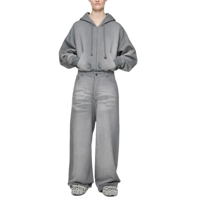Acne Studios Loose Fit Trousers 'Grey'-1