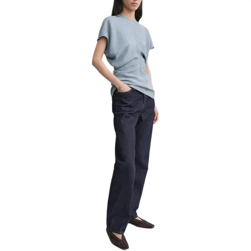 TOTEME SS25 Shirt Women's Sea Breeze Blue-2