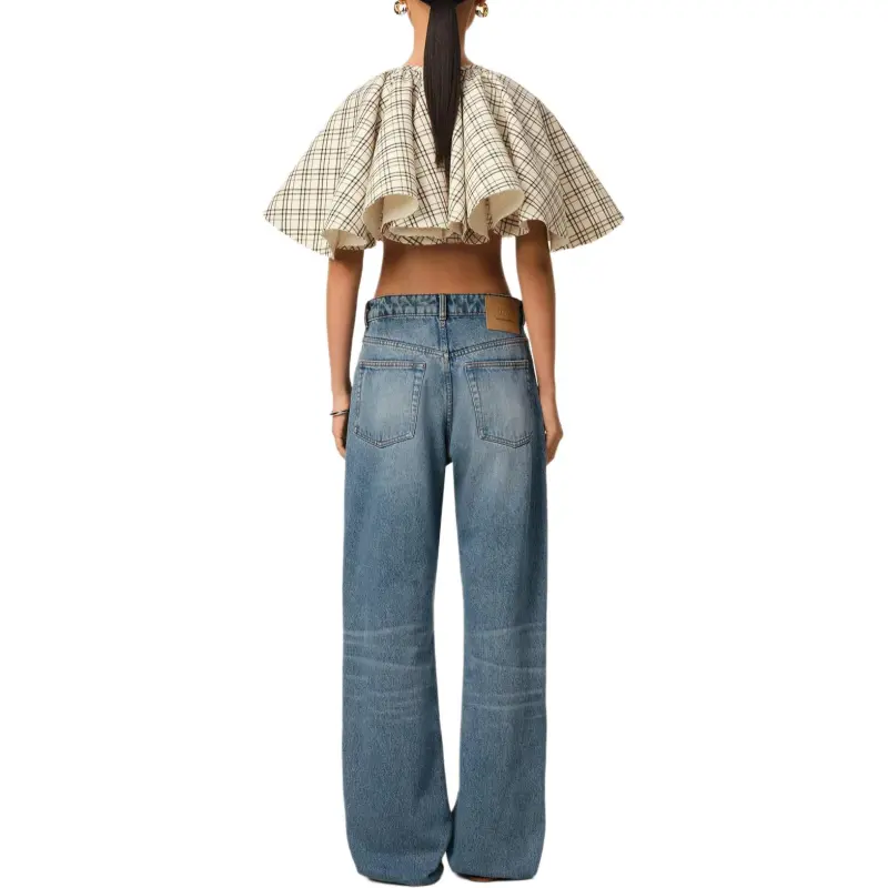 AMIPARIS Ruffled Cropped Top-4