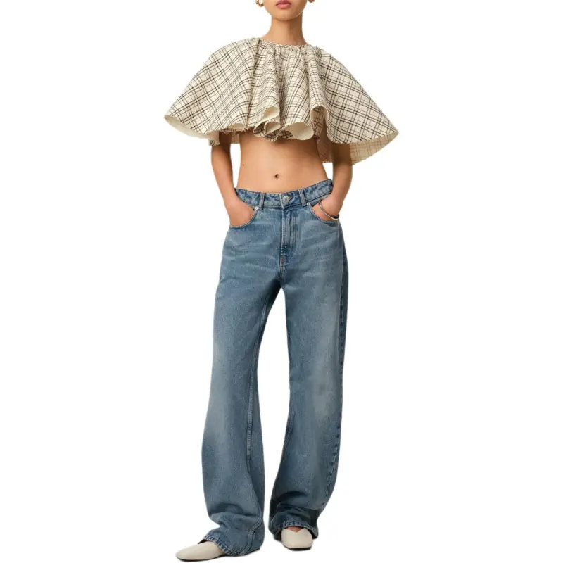 AMIPARIS Ruffled Cropped Top-3
