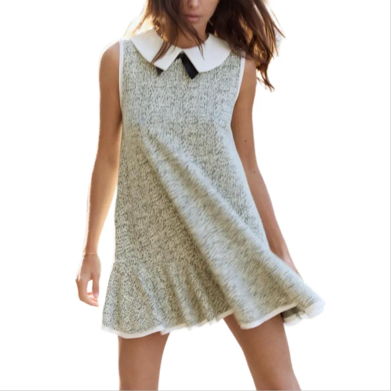 ZARA Sleeveless Dress Women's Green-3