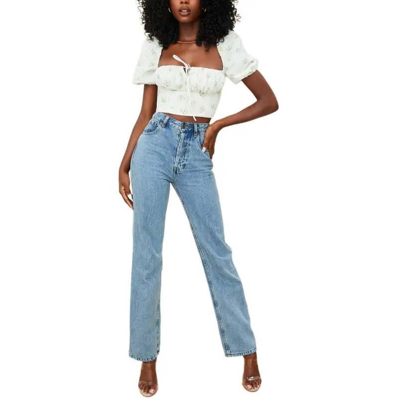 HOUSE OF CB Arianna Crop Top Women's Ivory/Ivory-3