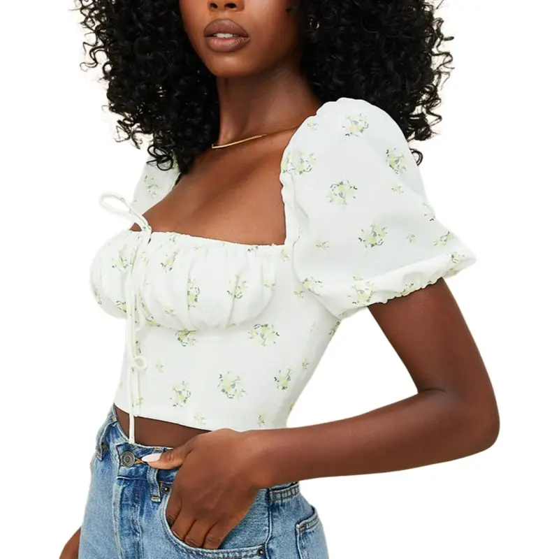 HOUSE OF CB Arianna Crop Top Women's Ivory/Ivory-4