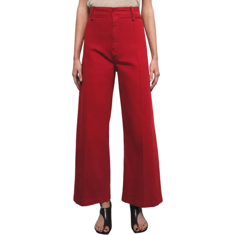 ZARA ZW Series Casual Pants Women's Red-3