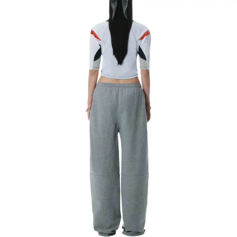 T By Alexander Wang Graphic Articulated Leg Sweatpants Grey-3