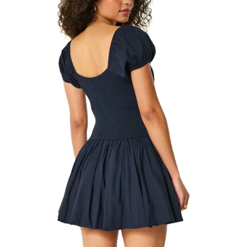 Hollister Short Sleeved Dress Women's Marine Blue-2