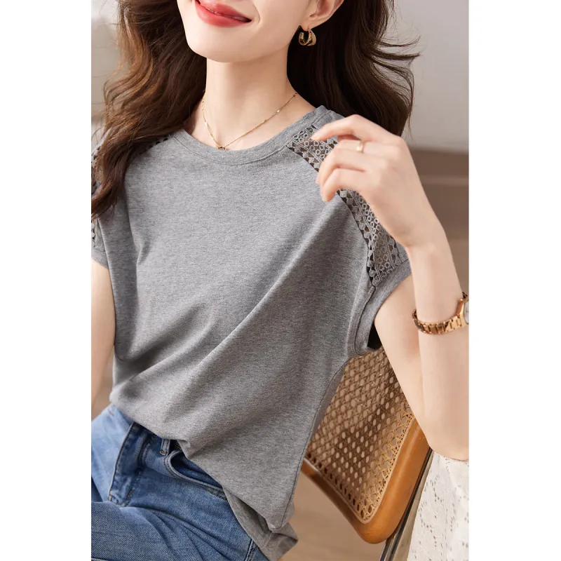 Mo Han Yi Mei T Shirt Women's Gray-0