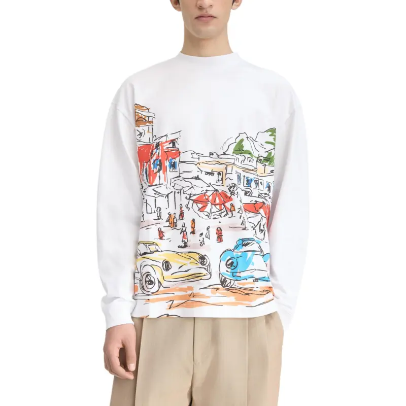 Jacquemus Capri Cars Print Long Sleeve T Shirt-3
