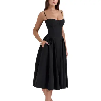 HOUSE OF CB Samaria Slip Dress Women's BLACK/Black