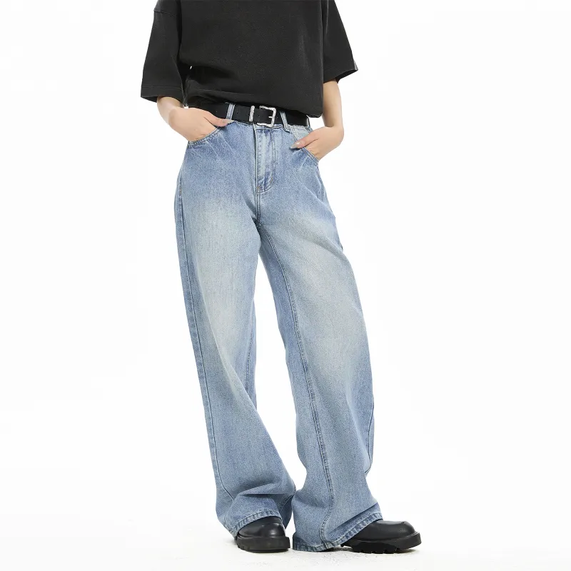 PMET Jeans Unisex Washed Blue-3