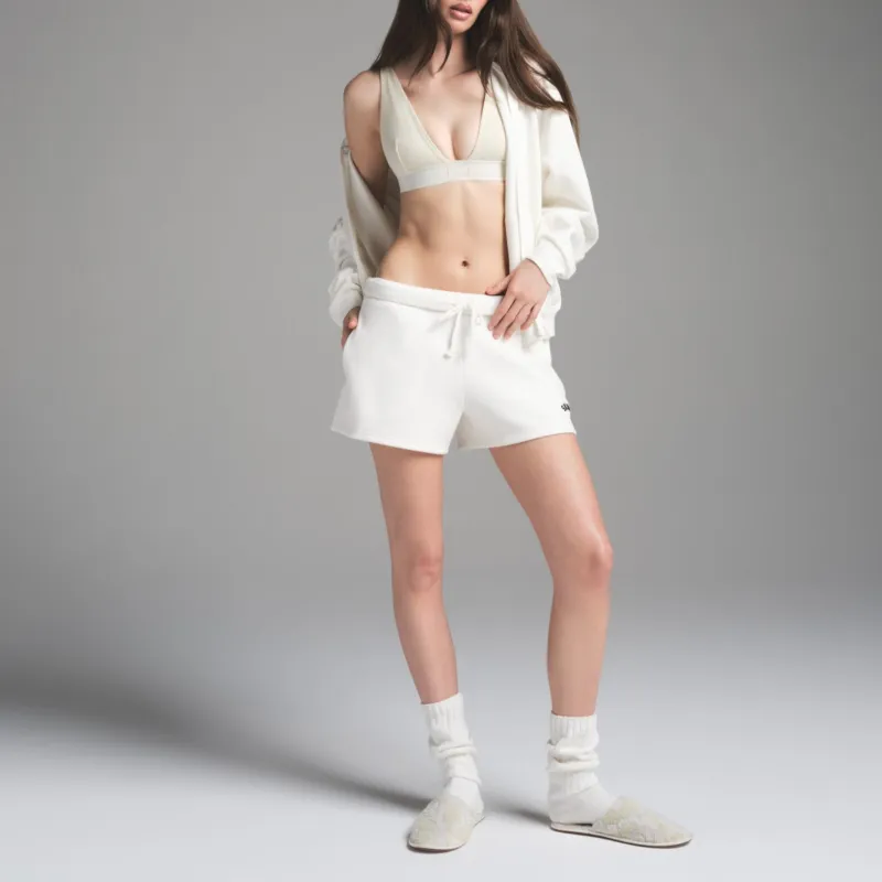 SKIMS SS25 COTTON FLEECE CLASSIC SHORT Casual Shorts Women's MARBLE GRAPHIC/Marble Pattern-1