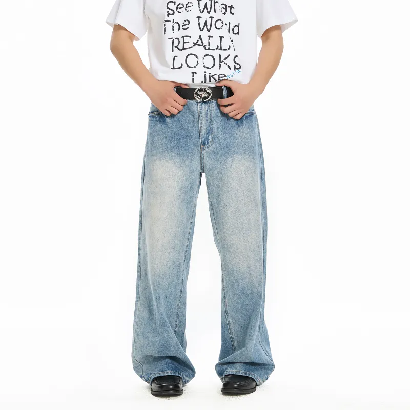 PMET Jeans Unisex Washed Blue-5