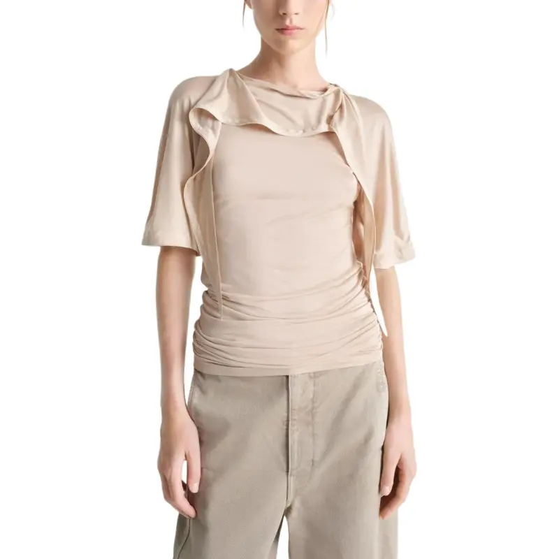 Lemaire Short Sleeve With Foulard T shirt-4