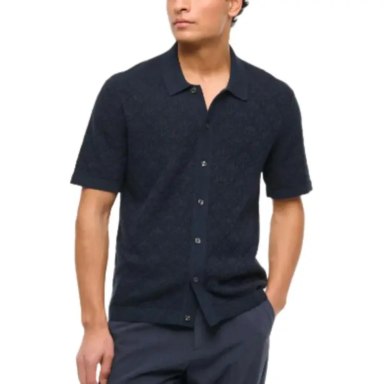 Abercrombie＆Fitch Polo Shirt Men's Navy Blue-3