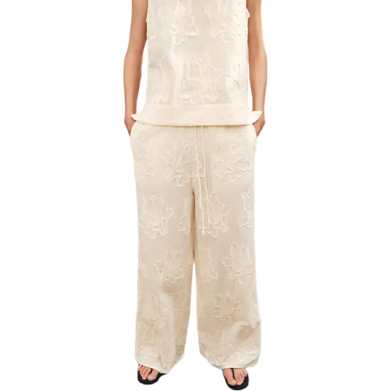 ZARA ZW Series Casual Pants Women's Raw White-4