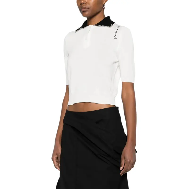 MARNI Contrastíng collar Polo Shirt-2