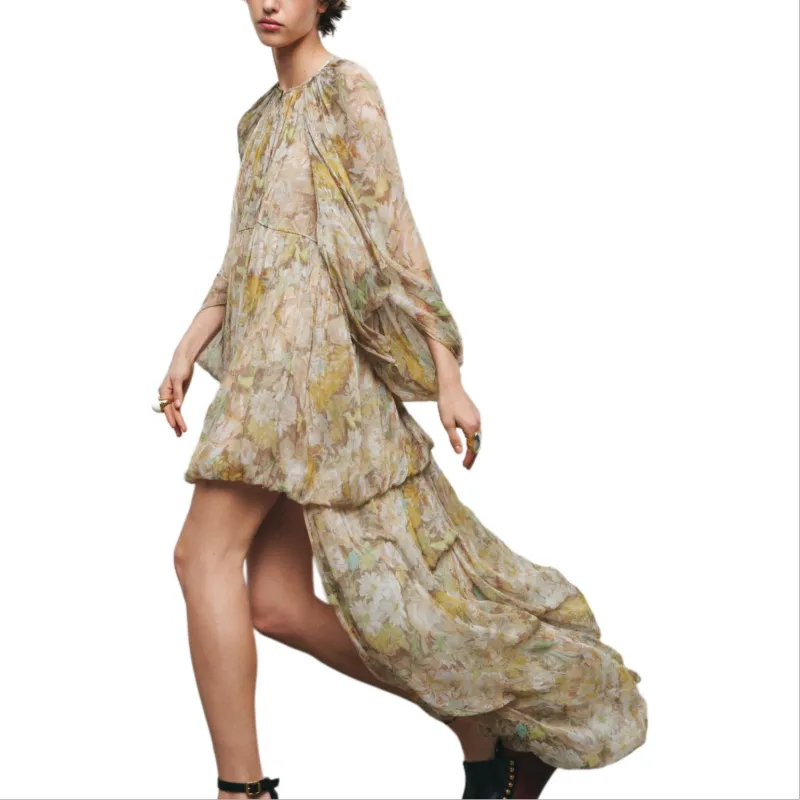 ZARA ZW Series Long Sleeved Dress Women's Multicolor-2