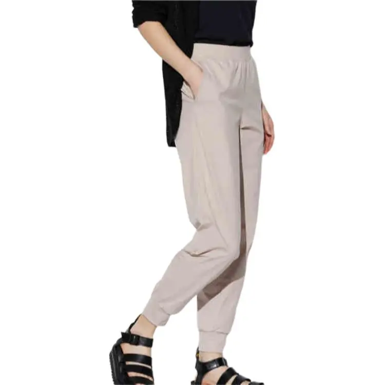 UNIQLO Knitted Sweatpants Women's Oat Beige-1