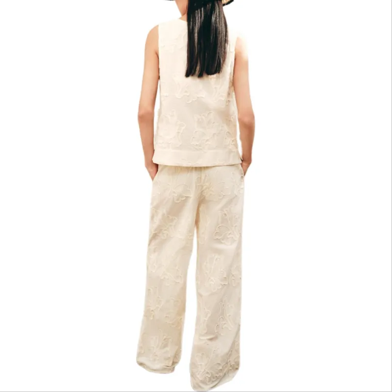 ZARA ZW Series Casual Pants Women's Raw White-3