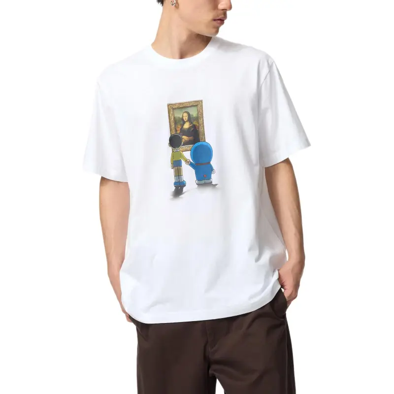 UNIQLO x Doraemon X Louvre, Collaboration SS25 T Shirt Unisex White-2