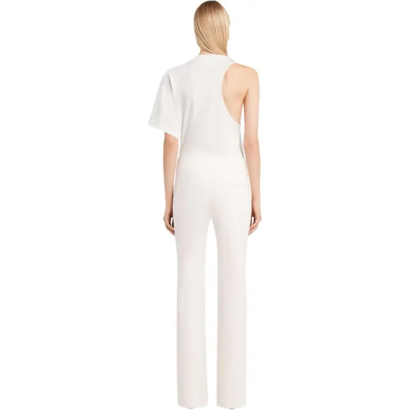 COURREGES One sleeve Scuba jersey T shirt-3